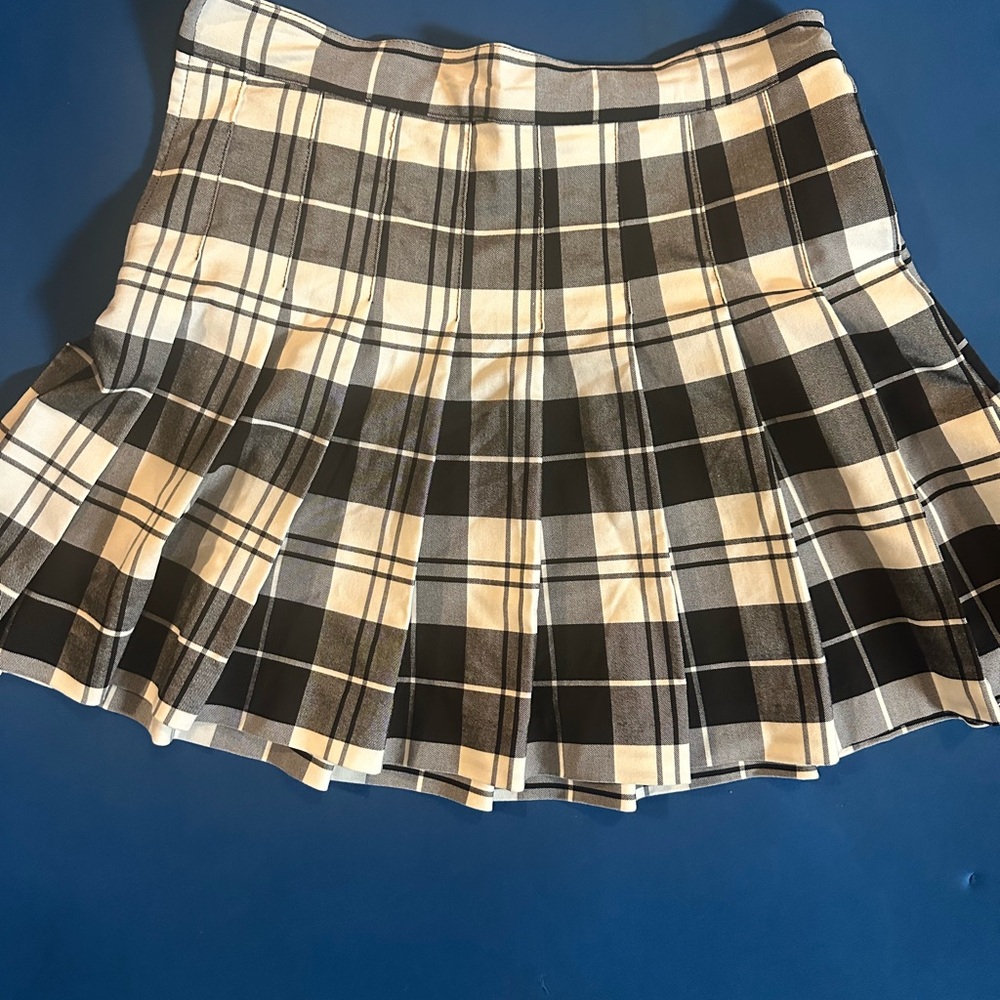 Plaid Pleated Skirt